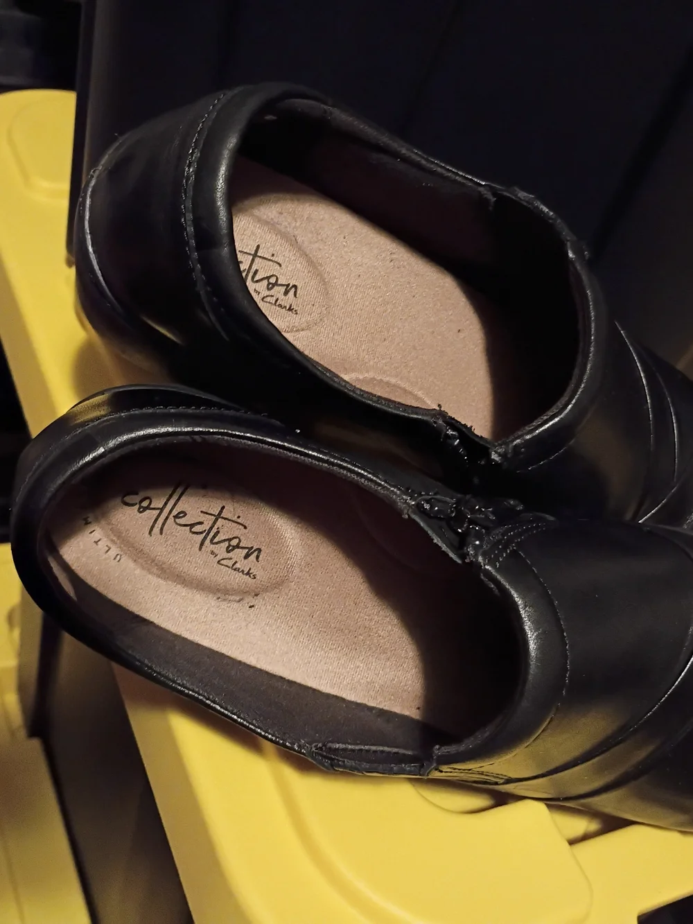 Clarks Black Women’s Wedge Slip-On Shoes